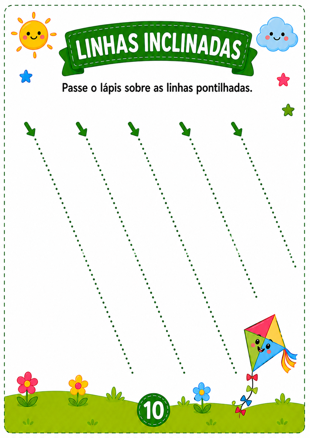 Atividade 1 Ano — Linhas Inclinadas