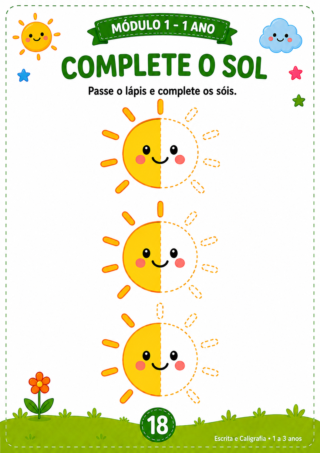 Atividade 1 Ano — Complete o Sol
