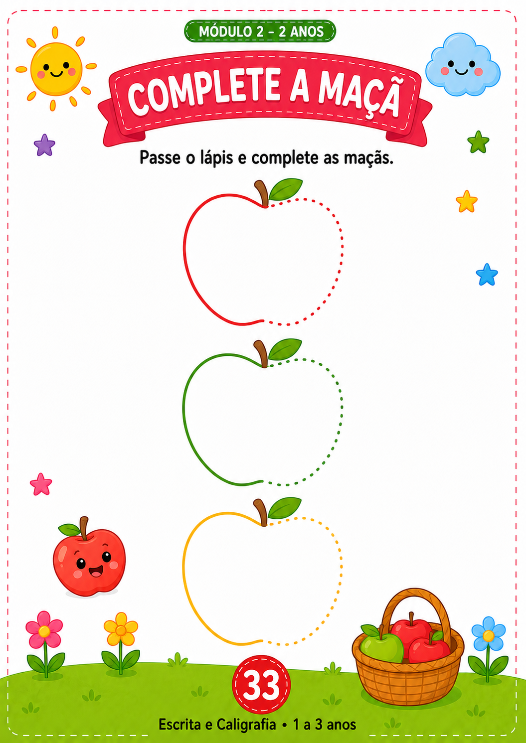 Atividade 2 Anos — Complete a Maçã